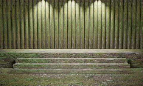 Product display backdrop with patterned wall concrete texture 3d rendering Foto stock