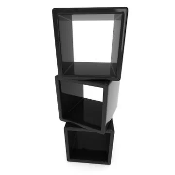 Product display boxes 3D. Stock Illustration