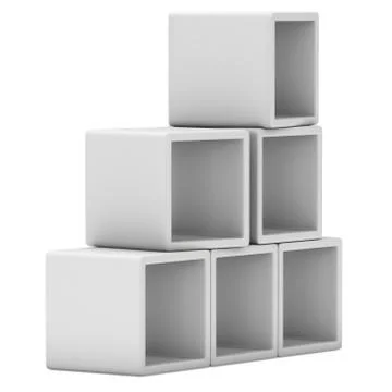 Product display boxes 3D. Stock Illustration