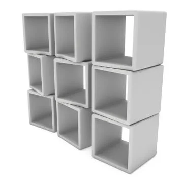 Product display boxes 3D. Stock Illustration