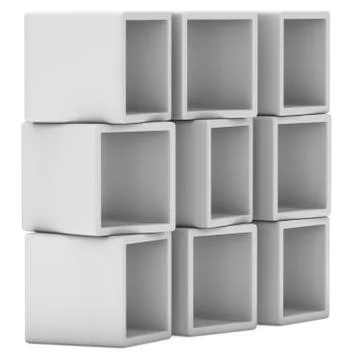 Product display boxes 3D. Stock Illustration