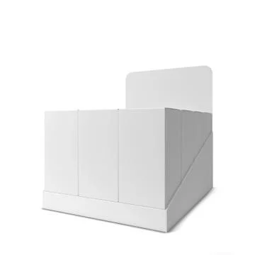 Product display with boxes Stock Illustration