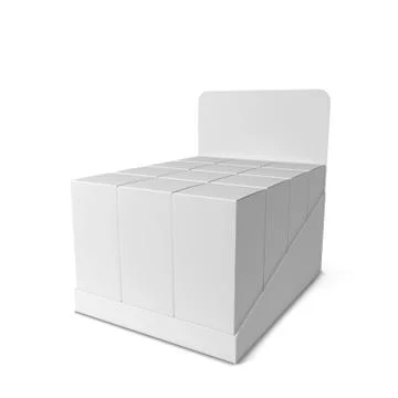 Product display with boxes Stock Illustration