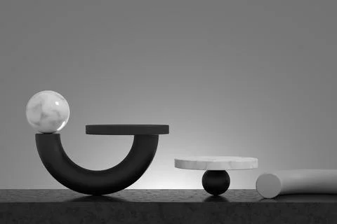 Product display design. 3D rendering. Stock Illustration