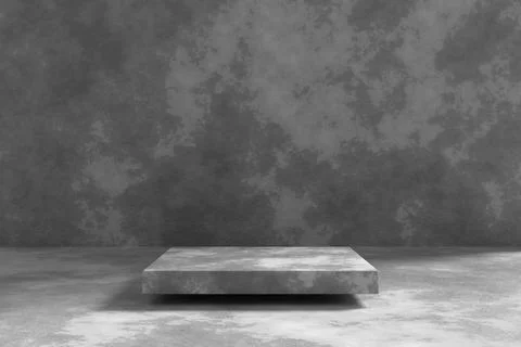 Product display design with cement texture. 3D rendering. Stock Illustration