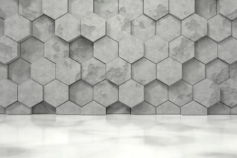 Product display design with cement texture. 3D rendering. Stock Illustration