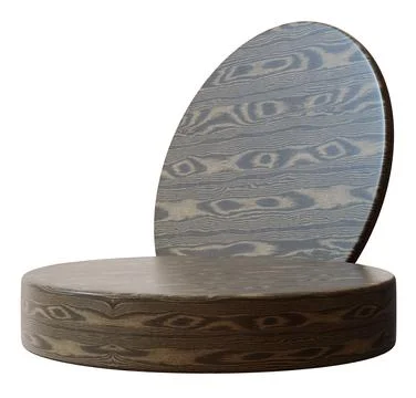 This product display podium features a unique round design with a flat base a Stock Photos