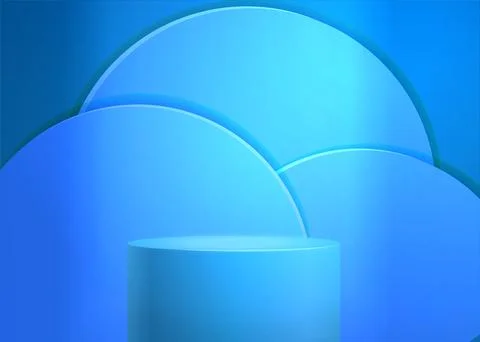 Product display presentation realistic 3d cylinder pedestal podium Illustrazione stock
