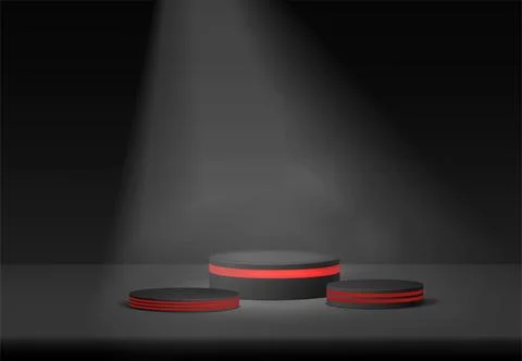 Product display presentation realistic 3d cylinder pedestal podium Stock Illustration