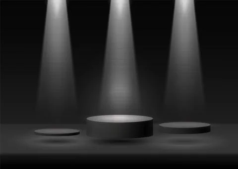 Product display presentation realistic 3d cylinder pedestal podium Stock Illustration
