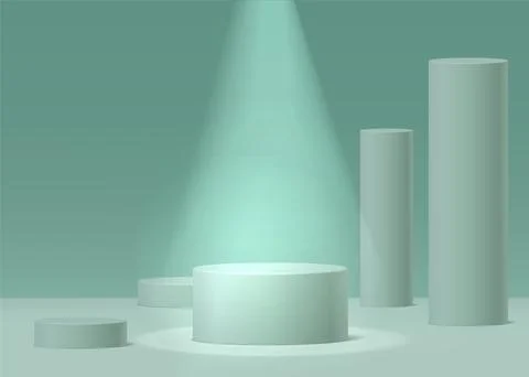 Product display presentation realistic 3d cylinder pedestal podium Stock Illustration