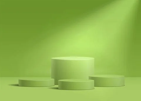 Product display presentation realistic 3d cylinder pedestal podium Stock Illustration