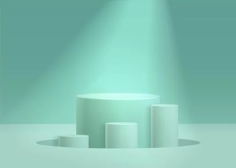 Product display presentation realistic 3d cylinder pedestal podium Stock Illustration