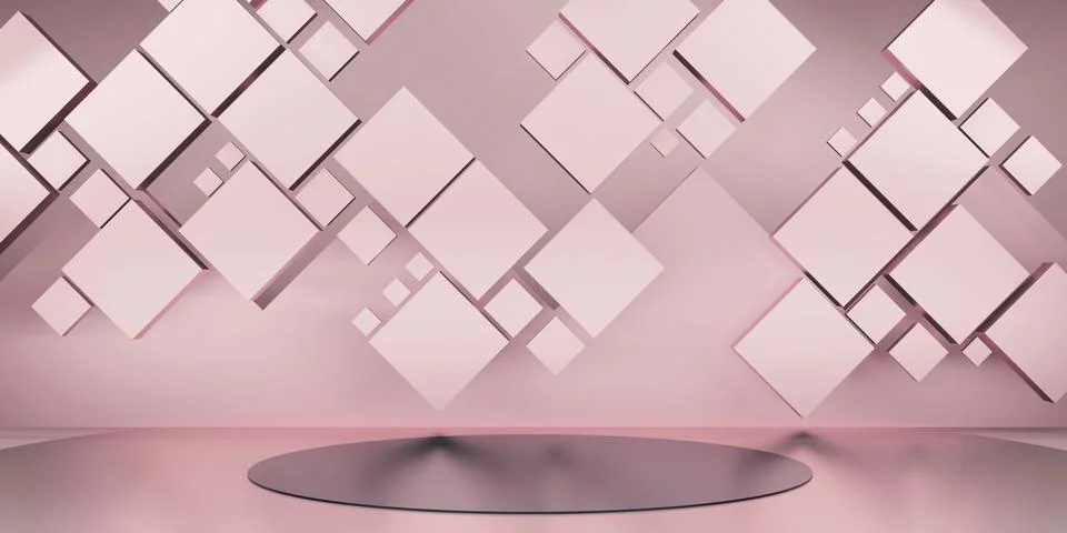 Product display stand, backdrop elegant and elegant luster 3D illustration Stock Illustration