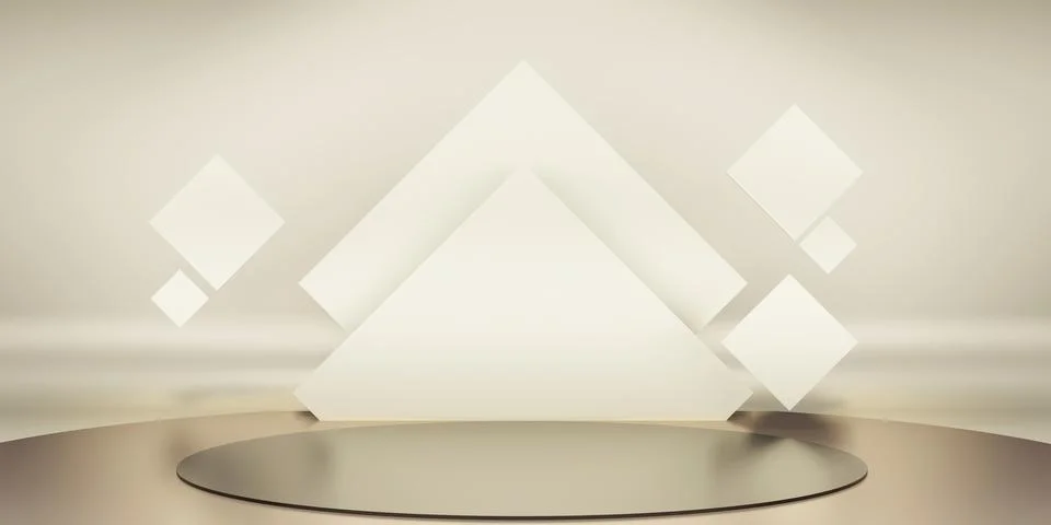 Product display stand, backdrop elegant and elegant luster 3D illustration Stock Illustration