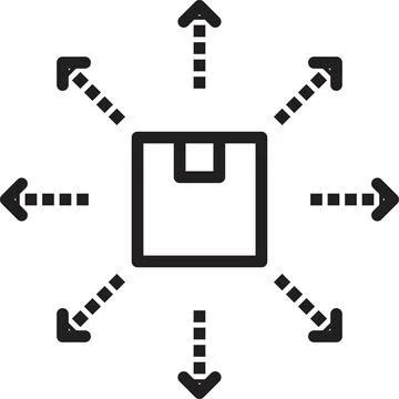 Product distribution icon vector Stock Illustration