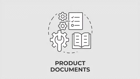 Product documents line concept icon animation Stock Footage 340283353