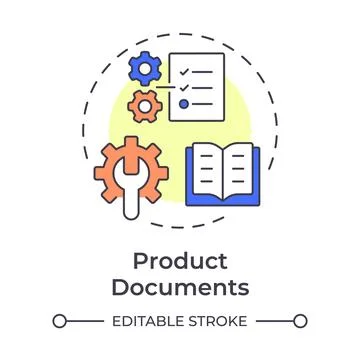 Product documents multi color concept icon Stock-Illustration
