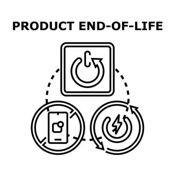 Product end of life cycle vector concept illustration Stock Illustration