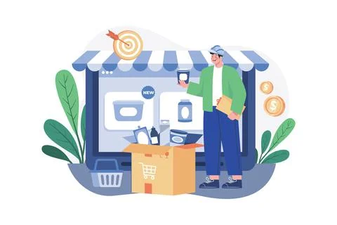 Product Engineer Illustration concept. A flat illustration isolated on white  Stock Illustration