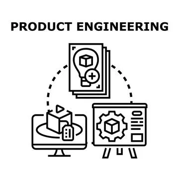 Product engineering concept developing innovative solutions and design イラスト素材