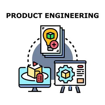 Product engineering concept developing innovative solutions and design Stock-Illustration