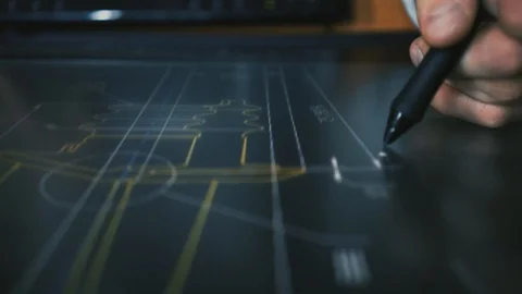 Product Engineering by Creative Designer Architect working with pen tablet Stock Footage 103229770