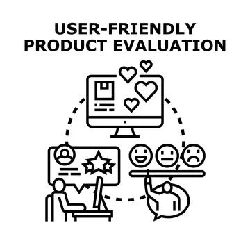 Product evaluation user experience feedback system icon Stock Illustration