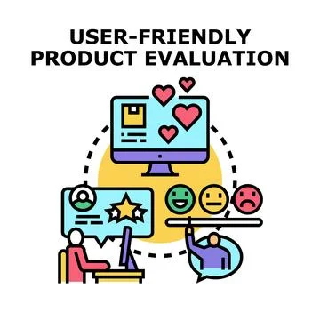 Product evaluation user experience feedback system icon Stock Illustration