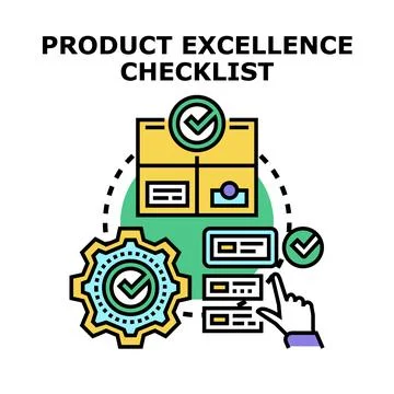 Product excellence checklist concept vector illustration Stock Illustration