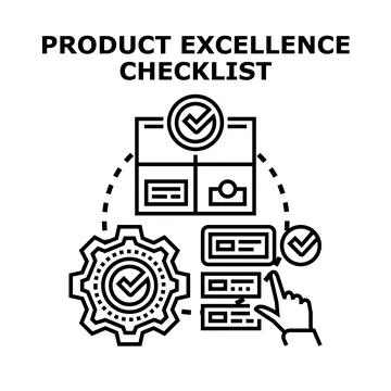 Product excellence checklist concept vector illustration Stock Illustration