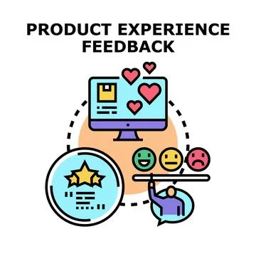 Product experience feedback concept vector illustration Stock Illustration