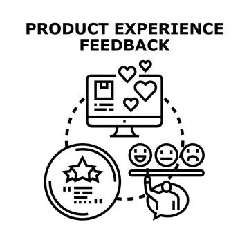 Product experience feedback concept vector illustration Stock Illustration