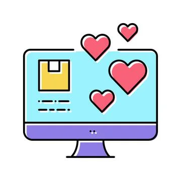 Product like feedback color icon vector illustration Illustrazione stock