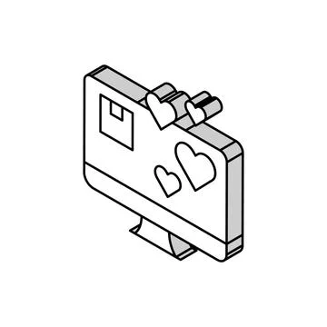 Product like feedback isometric icon vector illustration Stock Illustration