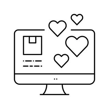 Product like feedback line icon vector illustration Stock Illustration