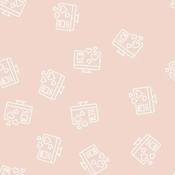 Product like feedback line seamless pattern Illustrazione stock