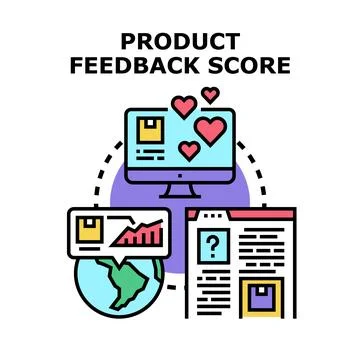 Product feedback score measurement process loop concept Stock Illustration