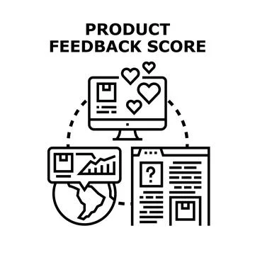 Product feedback score measurement process loop concept Stock Illustration