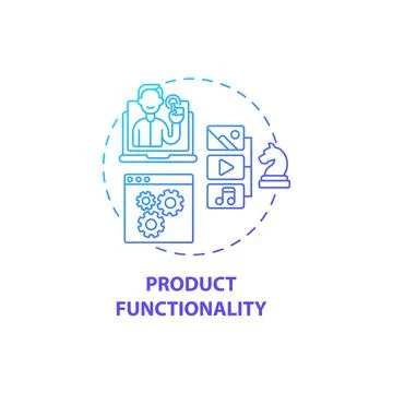 Product functionality concept icon Stock Illustration