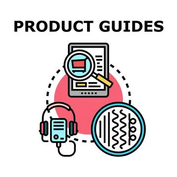 Product guides concept vector illustrating customer support Stock Illustration