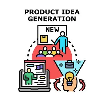 Product idea generation process developing creative business solutions イラスト素材