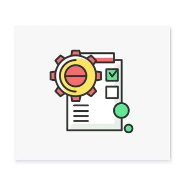 Product implementation color icon Stock Illustration