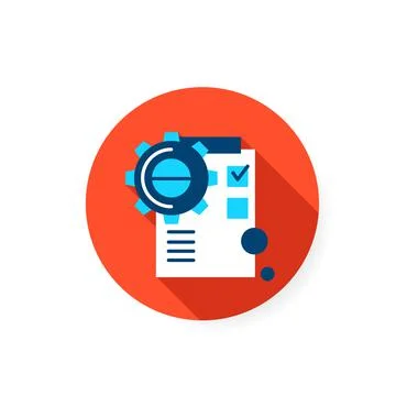 Product implementation flat icon Stock Illustration