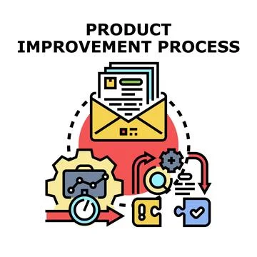 Product improvement process concept vector illustration Stock Illustration