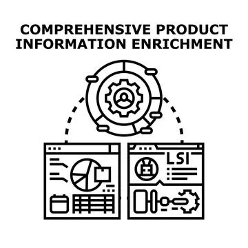Product information enrichment process optimizing data management 스톡 일러스트