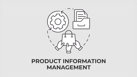 Product information management line concept icon animation Stock Footage 340283348