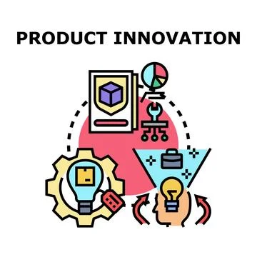 Product innovation creative process generating new ideas concept イラスト素材