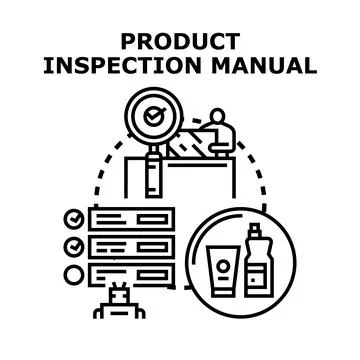 Product inspection manual document for quality control Stock Illustration