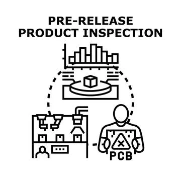Product inspection process ensuring quality control and safety Stock Illustration